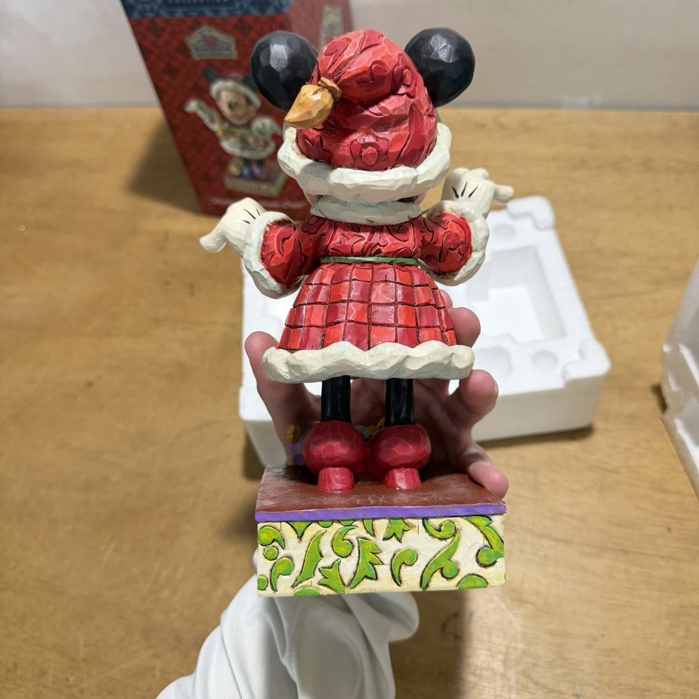 Jim Shore Disney Traditions Minnie's Christmas Cheer Figurine 4005625 Boxed 8in - Picture 6 of 11